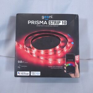 Geeni Prisma Strip 10 Smart Wi-Fi Color LED Kit 9.8ft Trimmable Alexza Google